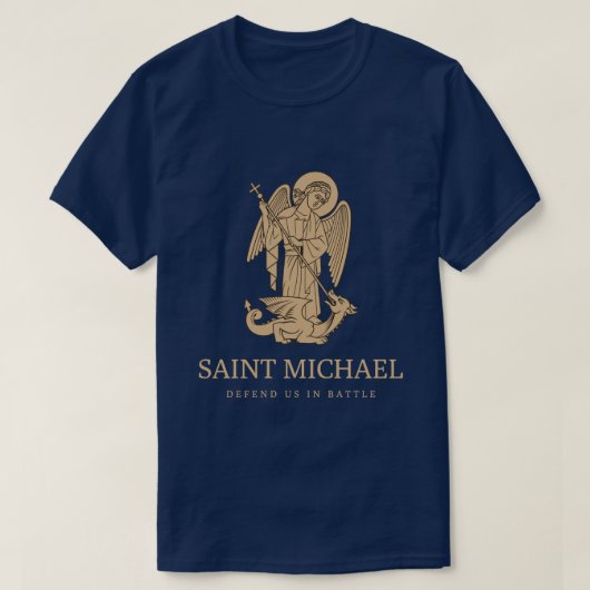 T-shirt Saint Michael nous défend au combat (Design devant)