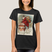 T-shirt Saint Nicolas victorien de Noël sur le toit (Devant)