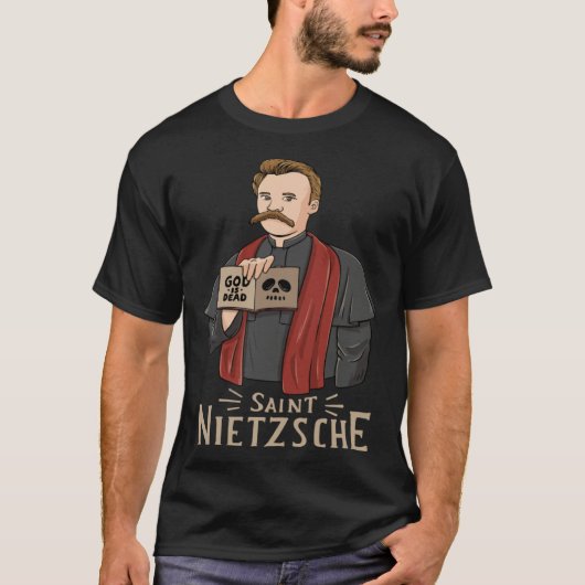 T-shirt Saint Nietzsche for a Philosophy Student (Devant)