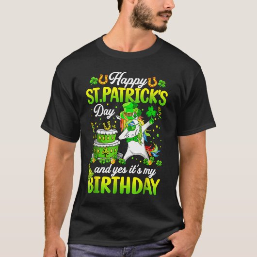 T-shirt Saint Paddys Anniversaire Shamrock Lucky Happy St  (Devant)