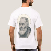 T-shirt Saint Padre Pio A Mon Dos Catholique Religieux (Dos)
