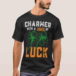 T-shirt Saint Patrick Charmer chanceux avec une touche de