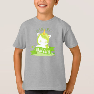 T-shirt Saint Patrick, Clovers, Kiss Me Je suis Unicorne