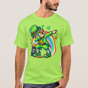 T-shirt Saint-Patrick Danse Drôle Leprechaun Dab