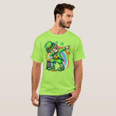 T-shirt Saint-Patrick Danse Drôle Leprechaun Dab (Devant entier)