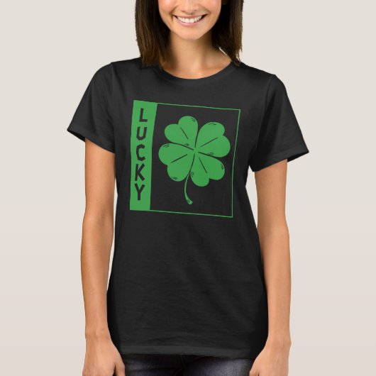 T-shirt Saint Patrick Day Lucky Green C Leaf Saint Patrick (Devant)