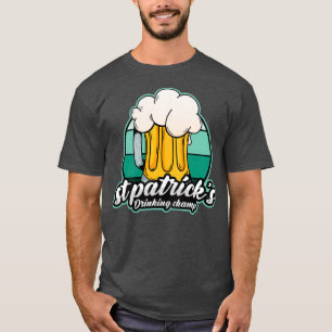 T-shirt Saint Patrick Drinking Champ Funny St Patricks