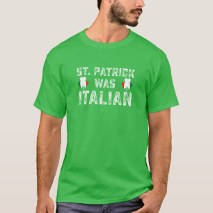 T-shirt Saint Patrick Était Le Drapeau Italien Irlandais C