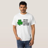 T-shirt saint patrick : irlandais mecs câliner mieux shamp (Devant entier)