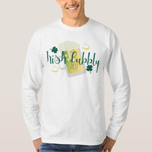 T-shirt Saint-Patrick journee pétillante verte blanche