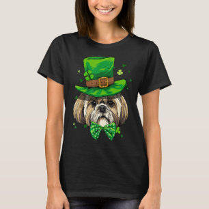 T-shirt Saint Patrick Leprechaun Shamrock Shih Tzu Iris