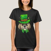 T-shirt Saint Patrick Leprechaun Shamrock Shih Tzu Iris (Devant)