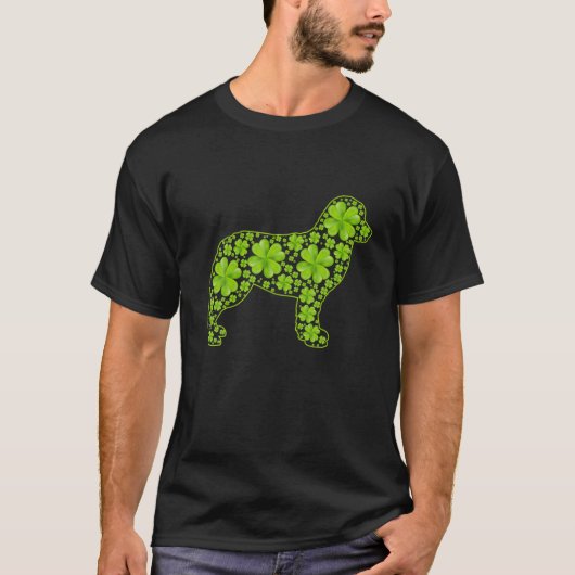 T-shirt Saint Patrick Retro Leprechaun Bernese Mountain Do (Devant)