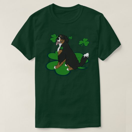 T-shirt Saint Patrick’s Day Bernese Mountain Dog (Design devant)