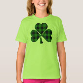 T-shirt Saint Patrick’s day, shamrock irlandais vert plaid (Devant)