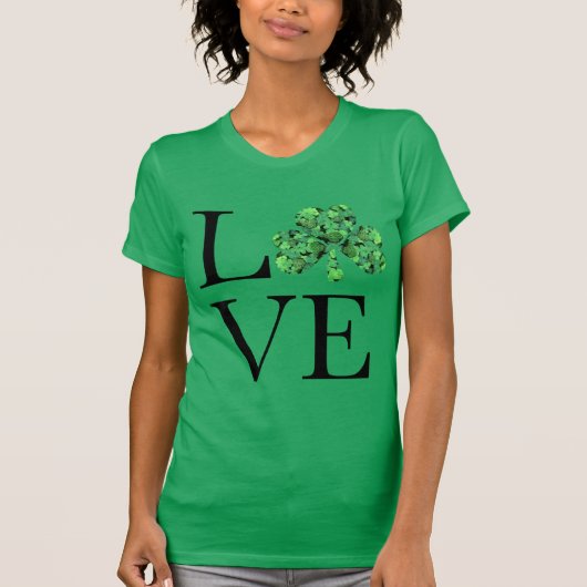 T-shirt Saint Patrick | shamrocks verts (Devant)