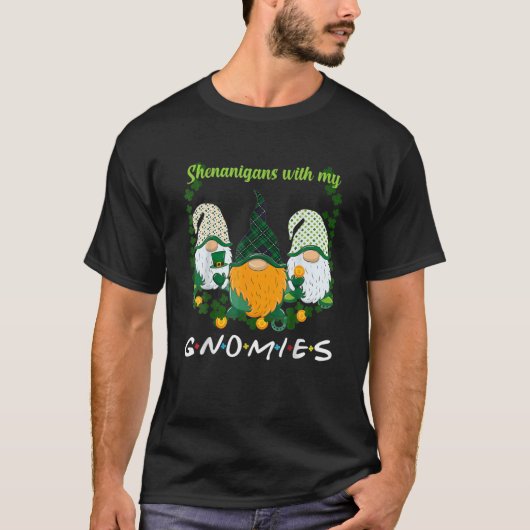 T-shirt Saint Patrick Shenanigans Gnomies Gnome Shamroc (Devant)
