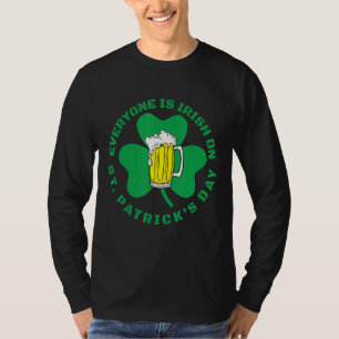 T-shirt Saint Patrick Tout Le Monde Est Irlandais Shamrock