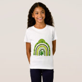 T-Shirt Saint Patricks Day Arc-en-ciel Shamrocks Lucky Gir (Devant entier)