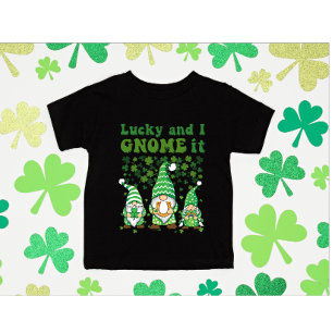 T-shirt Saint Patrick's day chanceux gnome shamrock trèfle