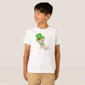 T-shirt Saint Patrick's Day Chat, Leprechaun Casquette, Cl (Devant entier)