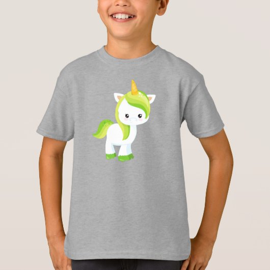 T-shirt Saint Patrick's Day, Cute Unicorn, Magic Unicorn (Devant)