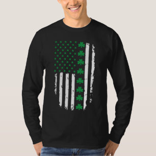 T-shirt Saint Patrick's Day Drapeau irlandais américain JO