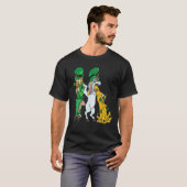 T-shirt Saint Patrick's Day Drunk Unicorn Leprechaun Casqu (Devant entier)