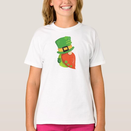 T-shirt Saint Patrick's Day Gnome, Casquette Leprechaun, C (Devant)
