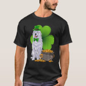 T-shirt Saint Patrick's Day Great Pyrenees Shamrock chien  (Devant)