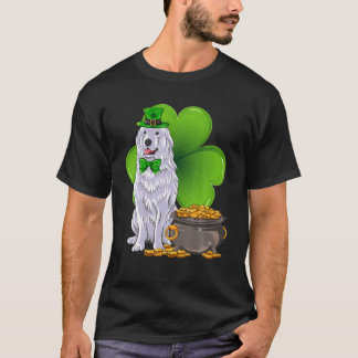 T-shirt Saint Patrick's Day Great Pyrenees Shamrock chien 
