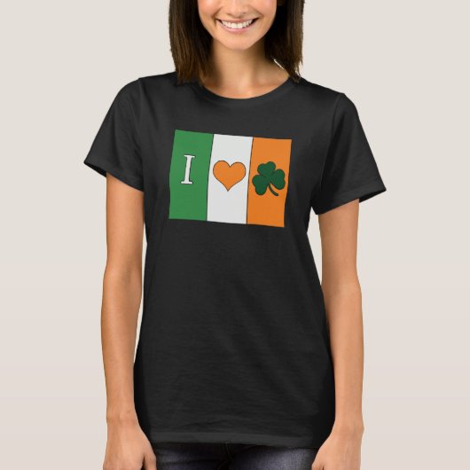 T-shirt Saint Patrick's Day I Love Ireland Lucky Charm Pad (Devant)