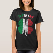 T-shirt Saint Patricks Day Irish Italian O'talian Shamrock (Devant)