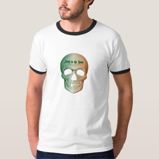 T-shirt Saint Patrick's Day - Irlandais au crâne os (Devant)
