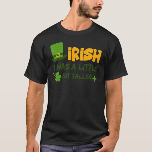 T-shirt Saint Patrick's Day Irlande Irlandais I Was A Litt (Devant)