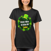 T-shirt Saint Patrick's Day Irlande Irlandais I Was A Litt (Devant)