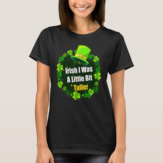 T-shirt Saint Patrick's Day Irlande Irlandais I Was A Litt (Devant)