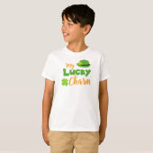 T-shirt Saint Patrick's Day, Leprechaun Casquette, Lucky C (Devant entier)