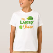 T-shirt Saint Patrick's Day, Leprechaun Casquette, Lucky C (Devant)