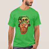 T-shirt Saint Patrick's Day Leprechaun Chat (Devant)