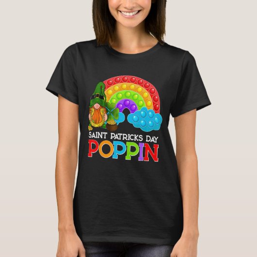 T-shirt Saint Patricks Day Leprechaun Rainbow Pop It Fidge (Devant)