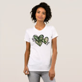 T-shirt Saint Patrick's Day Love Lucky Green Hearts (Devant entier)