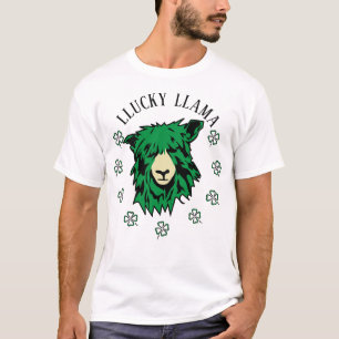 T-shirt Saint Patrick's Day Lucky Green Llama