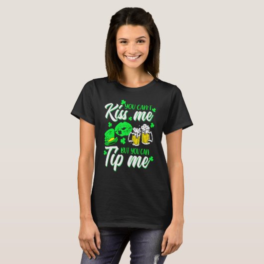T-shirt Saint Patrick's Day Lucky Shamrock serveuse Barten (Devant entier)