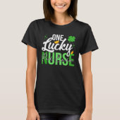 T-shirt Saint Patrick's Day Ped Endo One Lucky Nurse (Devant)