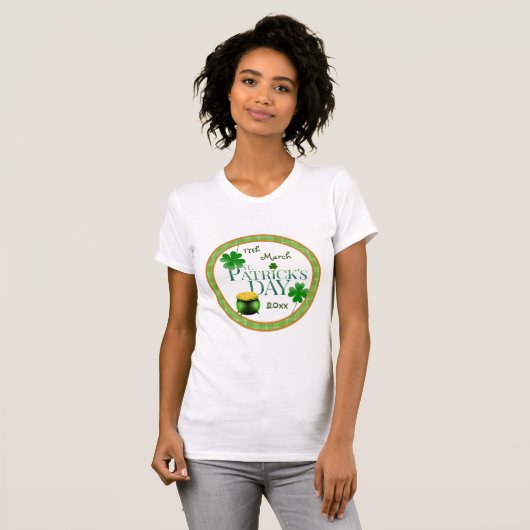 T-shirt Saint Patrick's Day Pot o'Gold Shamrock (Devant entier)
