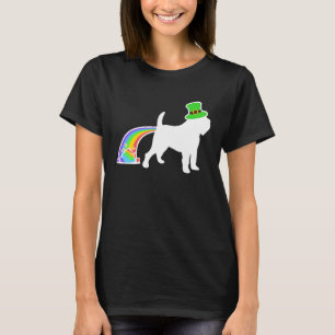 T-shirt Saint Patrick's Day Rainbow Dog Brussels Griffon
