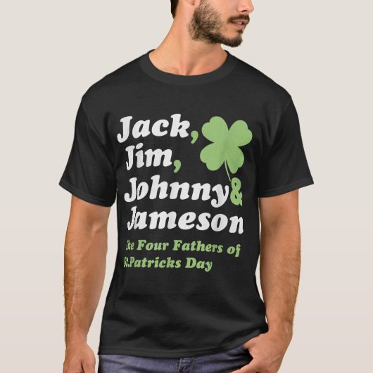 T-shirt Saint Patricks Day s Jack Jim Johnny Jameson Fath (Devant)
