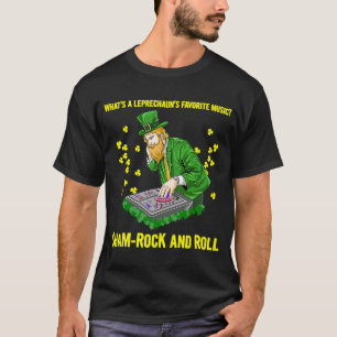 T-shirt Saint Patricks Day Sham Rock DJ Music Roll