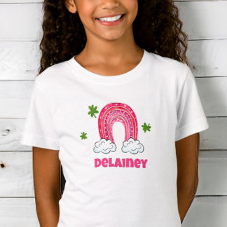 T-Shirt Saint Patrick's Day Shamrock arc-en-ciel sur mesur